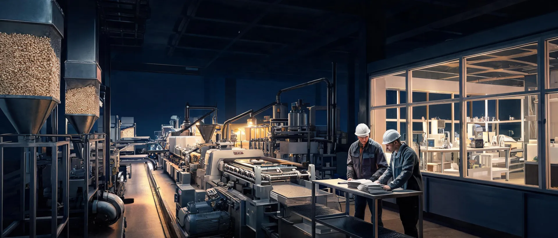 Polymer compounding plant